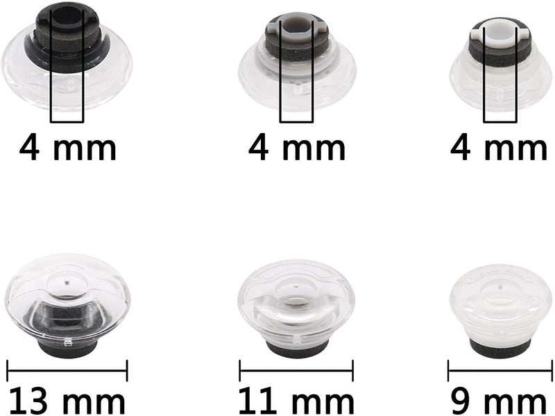 ALXCD Gel Eartips for Voyager Legend Headset, S/M/L 3 Pcs Soft Gel Ear Tips & 3 Pcs Foam Cover Tips, Fit for Headset Voyager Legend (Clear-SML) - Image 2